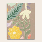 Block print summer meadow earthy tones Notebook Gallery Image 4