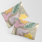 Block print summer meadow earthy tones Pillow Sham Gallery Image 3