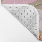 Block print summer meadow earthy tones Bath Mat Gallery Image 2