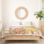 Block print summer meadow earthy tones Duvet Cover Gallery Image 3