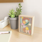 Block print summer meadow earthy tones Mini Art Print Gallery Image 2