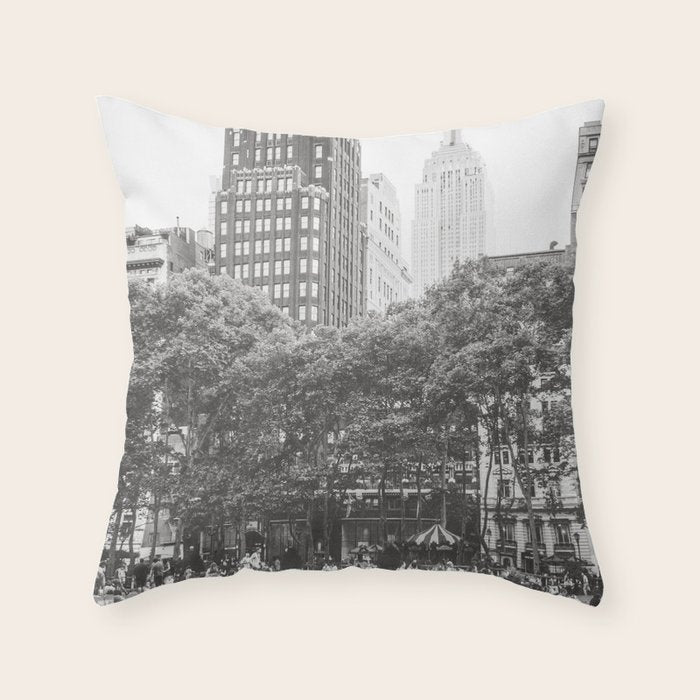 Bryant Park NYC Photography Throw Pillow Gallery Image 6