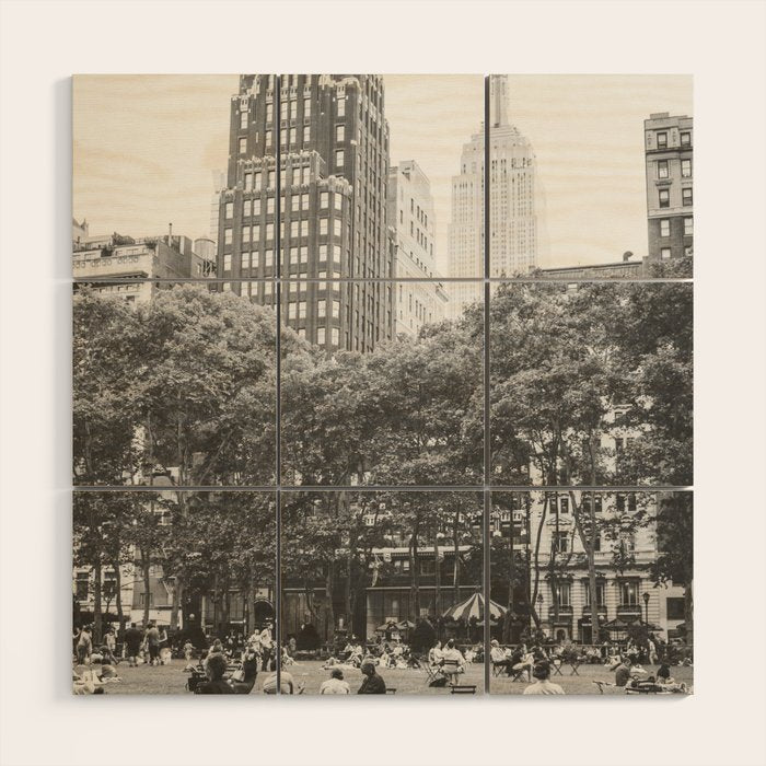 Bryant Park NYC Photography Wood Wall Art Gallery Image 1