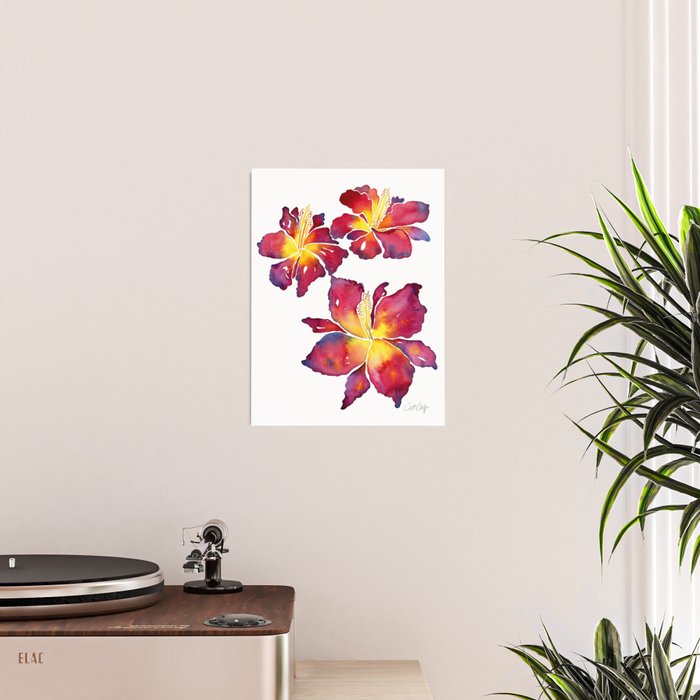 Iris Bloom - Red Palette Poster Gallery Image 2