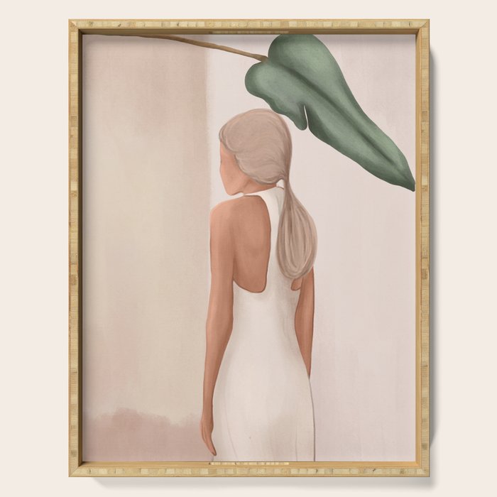 Abstract Woman in a Dress Serving Tray Gallery Image 1
