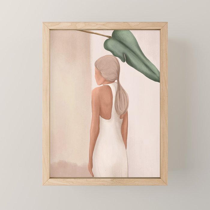 Abstract Woman in a Dress Mini Art Print Gallery Image 1