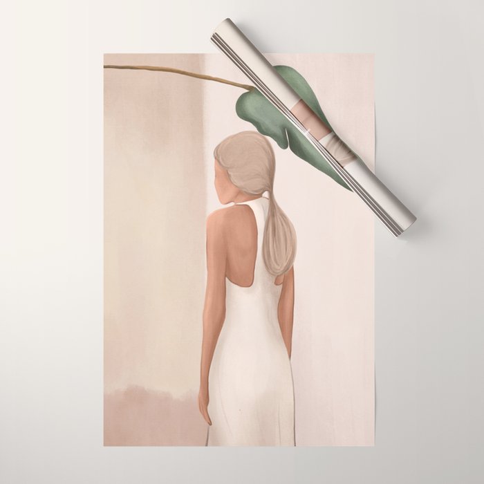 Abstract Woman in a Dress Wrapping Paper Gallery Image 1