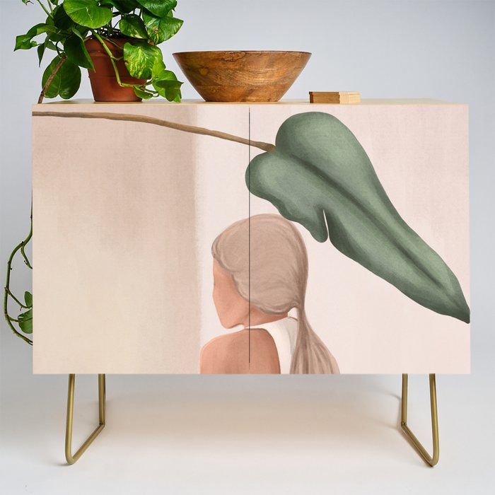 Abstract Woman in a Dress Credenza Gallery Image 1
