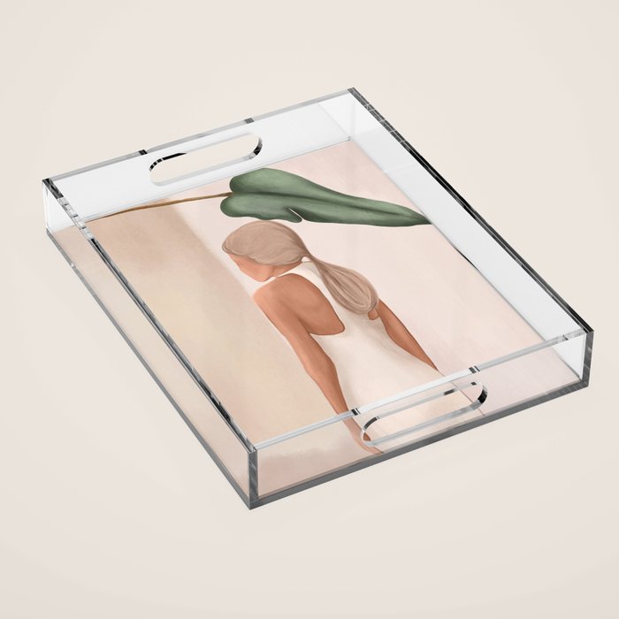 Abstract Woman in a Dress Acrylic Tray Gallery Image 1