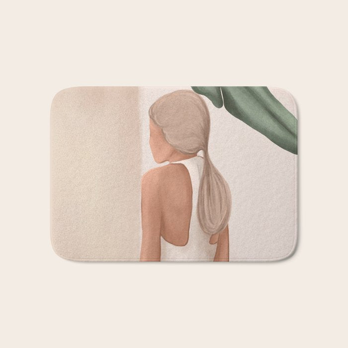 Abstract Woman in a Dress Bath Mat Gallery Image 1