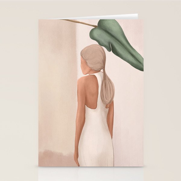 Abstract Woman in a Dress Stationery Card Gallery Image 2