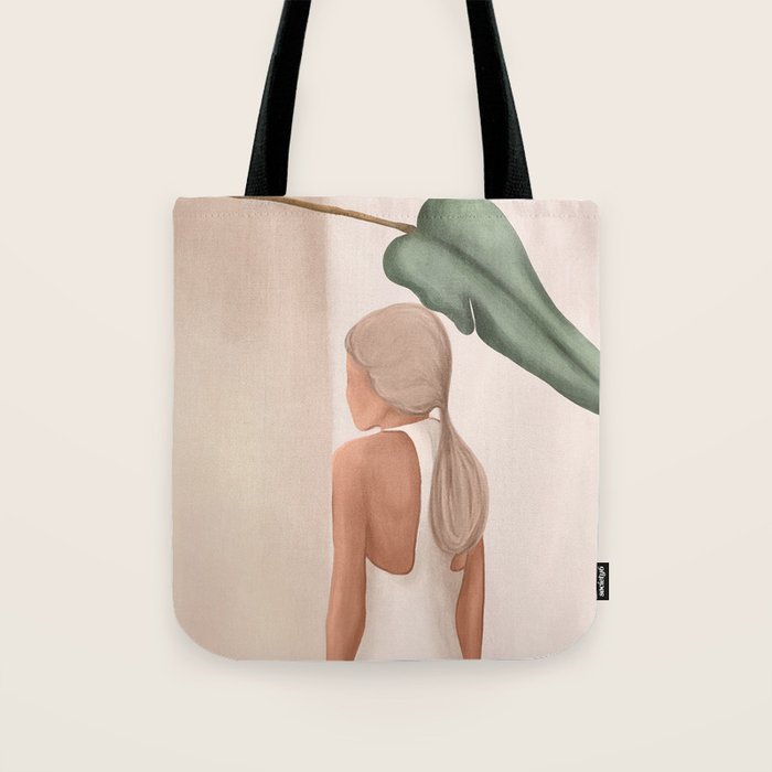 Abstract Woman in a Dress Tote Bag Gallery Image 1