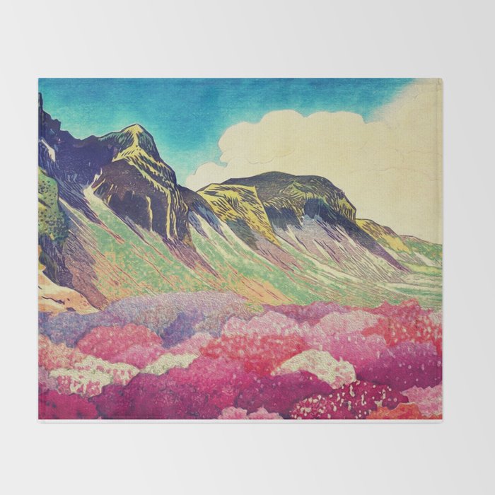Walk towards Manayama Throw Blanket Gallery Image 2