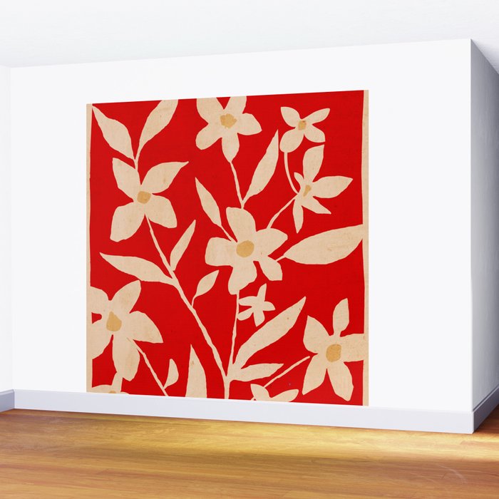 Abstract Minimal Flowers 30 Wall Mural Gallery Image 2