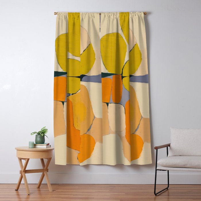 Mid Century Organic Shapes II Window Curtain Gallery Image 5