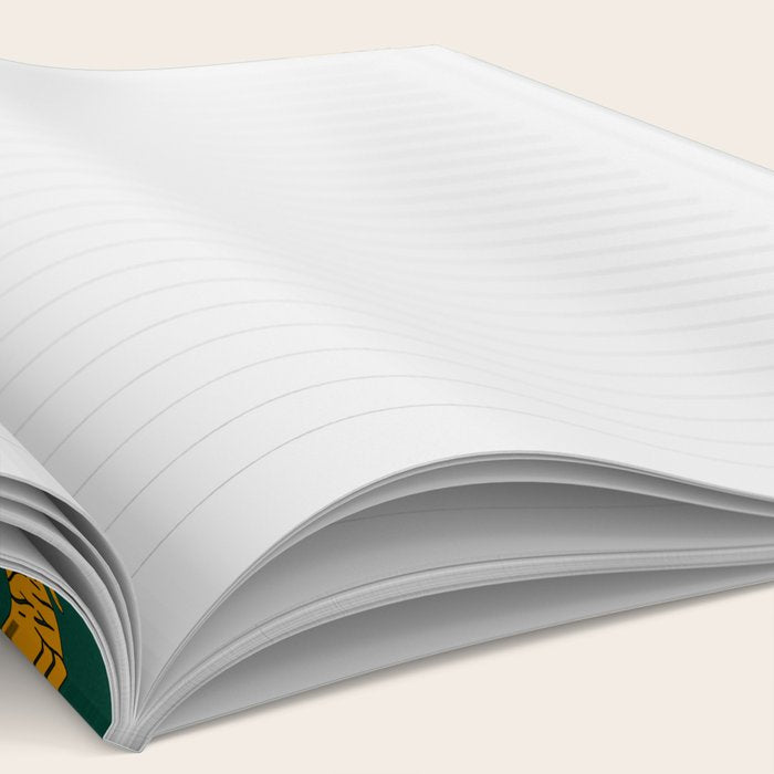 Animal Print - Tigers on Dark Olive Green Retro Texture Notebook Gallery Image 2