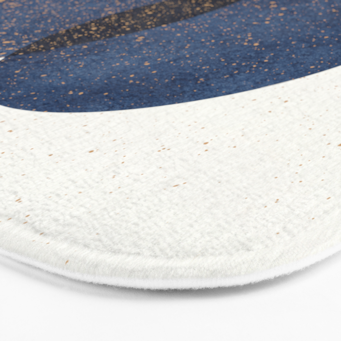 Circle Abstract - Dark Blue Navy Texture Bath Mat Gallery Image 3