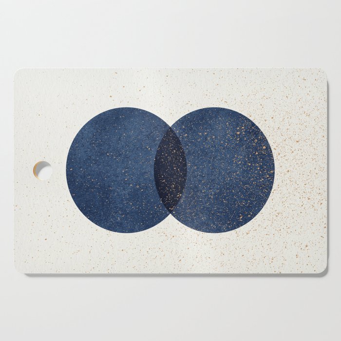 Circle Abstract - Dark Blue Navy Texture Cutting Board Gallery Image 1