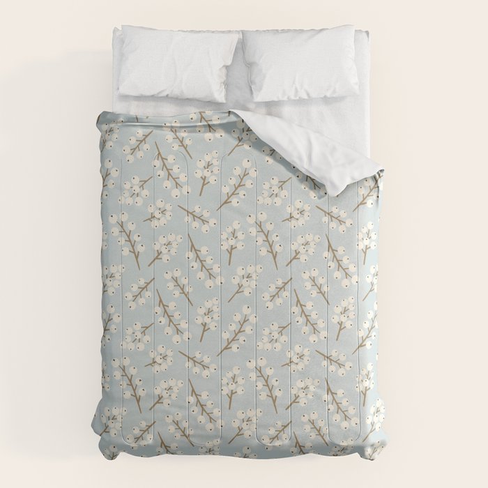 Berries and Branches - Light Blue Comforter Gallery Image 6