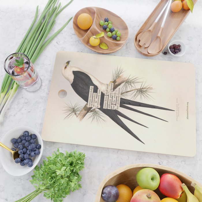 Bird Divinations: Swallow-Tailed Kite (about: almanacofbirds.org) Cutting Board Gallery Image 2