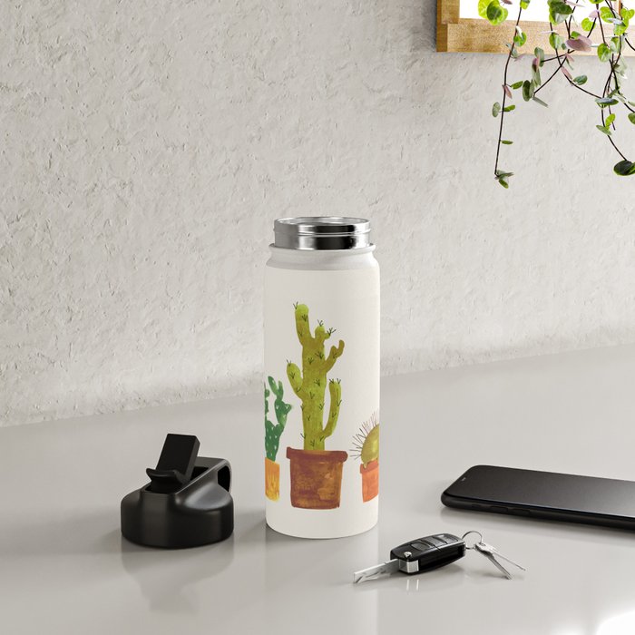 Hedgehog and Cactus (incognito) Water Bottle Gallery Image 5