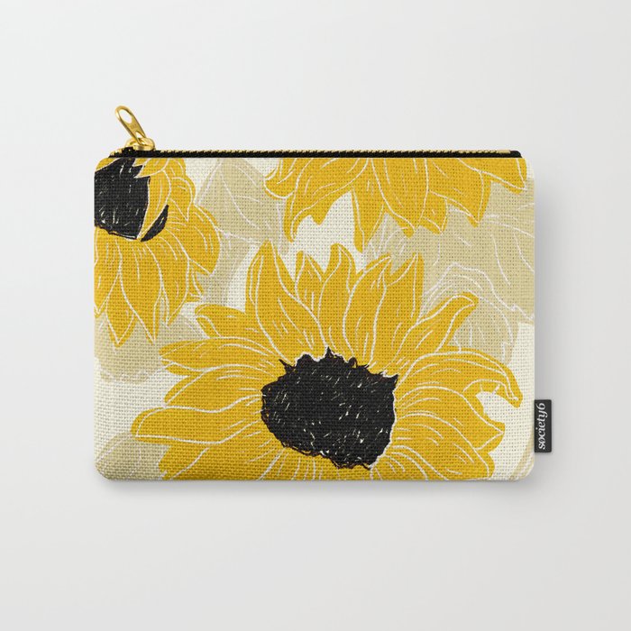 Minimalist Sunflowers Carry All Pouch Gallery Image 1