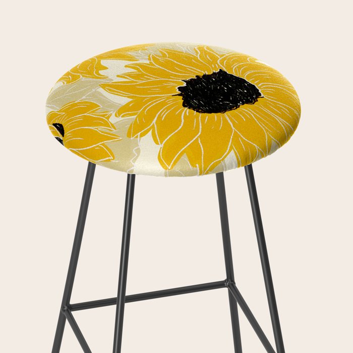 Minimalist Sunflowers Stool Gallery Image 2