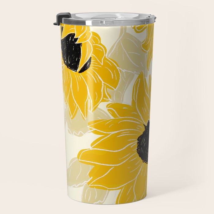 Minimalist Sunflowers Travel Mug Gallery Image 3
