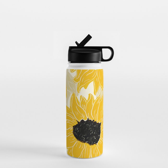 Minimalist Sunflowers Water Bottle Gallery Image 1