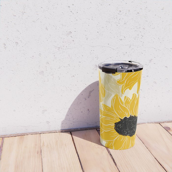 Minimalist Sunflowers Travel Mug Gallery Image 4