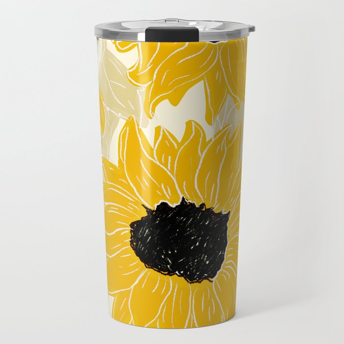 Minimalist Sunflowers Travel Mug Gallery Image 1