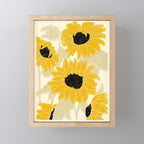 Minimalist Sunflowers Mini Art Print Gallery Image 1