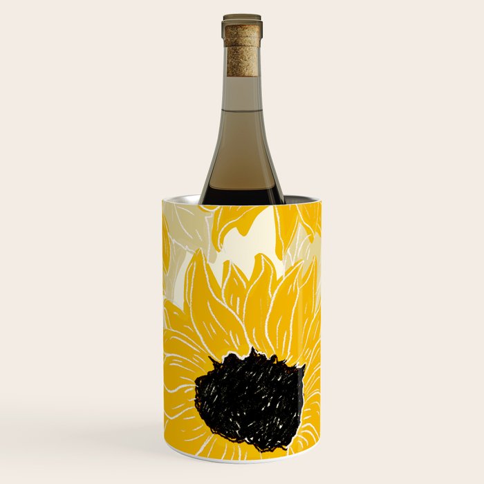 Minimalist Sunflowers Wine Chiller Gallery Image 1