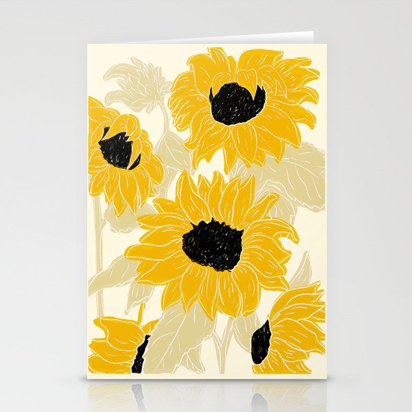 Minimalist Sunflowers Stationery Card Gallery Image 2