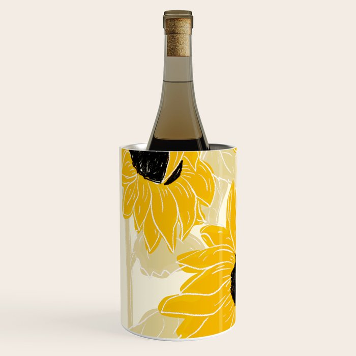 Minimalist Sunflowers Wine Chiller Gallery Image 2