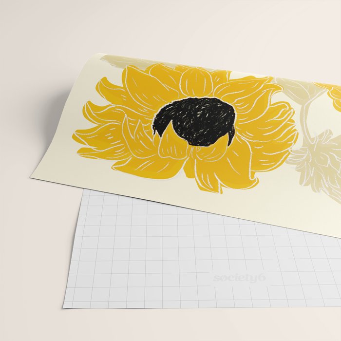 Minimalist Sunflowers Wrapping Paper Gallery Image 2