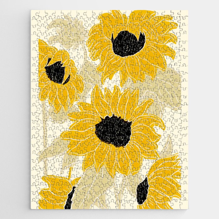 Minimalist Sunflowers Jigsaw Puzzle Gallery Image 1