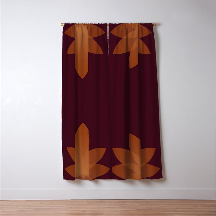 Lotus Flower Minimalism XII Window Curtain Gallery Image 3