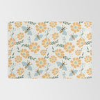Honey Bees and Orange Flowers Rug Gallery Image 2