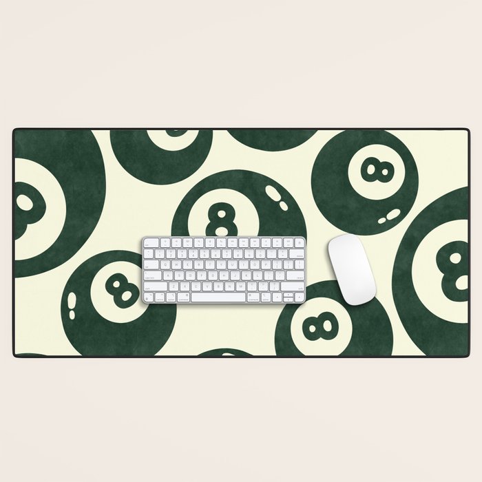 The 8 Ball Clubhouse Old Money Green Desk Mat Gallery Image 1