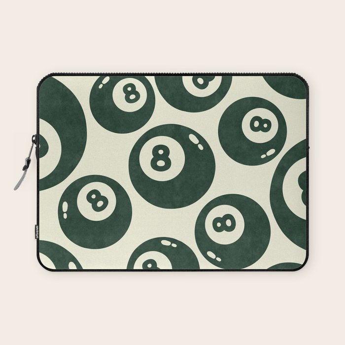 The 8 Ball Clubhouse Old Money Green Laptop Sleeve Gallery Image 1
