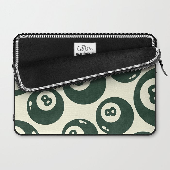 The 8 Ball Clubhouse Old Money Green Laptop Sleeve Gallery Image 2