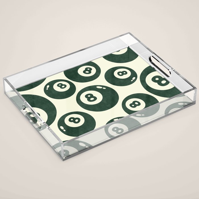 The 8 Ball Clubhouse Old Money Green Acrylic Tray Gallery Image 1