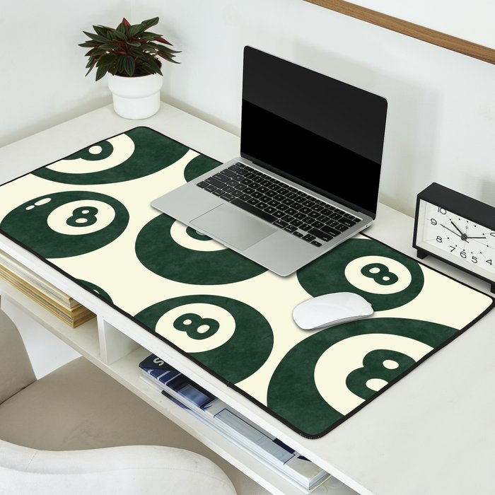 The 8 Ball Clubhouse Old Money Green Desk Mat Gallery Image 2