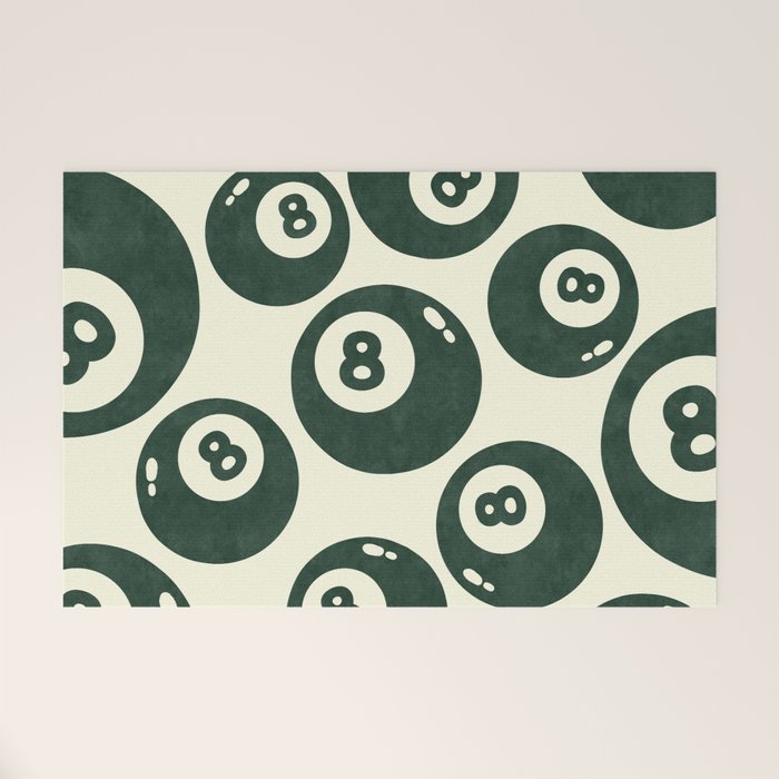 The 8 Ball Clubhouse Old Money Green Welcome Mat Gallery Image 1