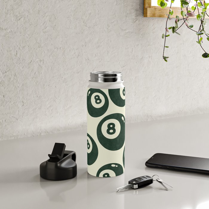 The 8 Ball Clubhouse Old Money Green Water Bottle Gallery Image 4