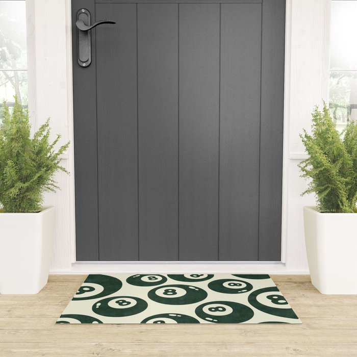 The 8 Ball Clubhouse Old Money Green Welcome Mat Gallery Image 3