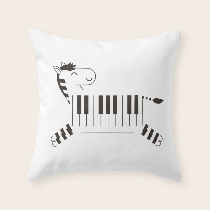 Life is like a piano Throw Pillow Gallery Image 6