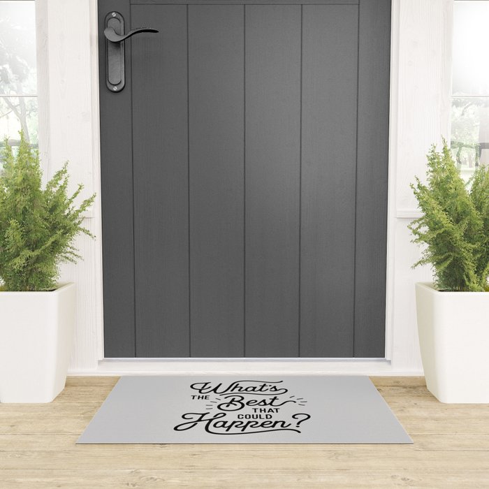 What's The Best That Could Happen Typography Print Wall Art Home Decor Welcome Mat Gallery Image 3