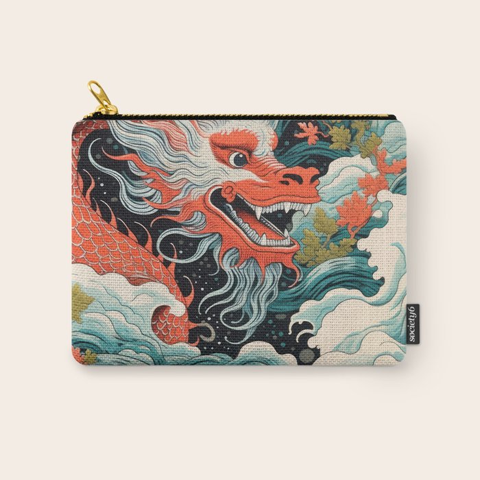 Red Chinese Water Dragon Carry All Pouch Gallery Image 1